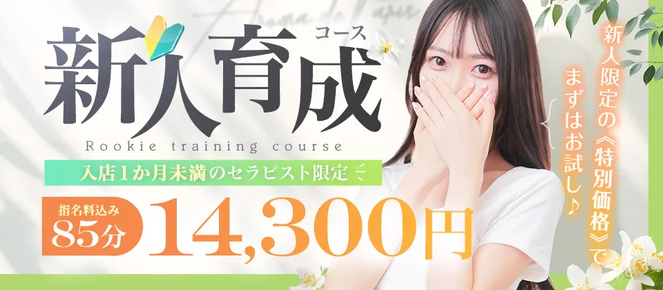 まずはお試し♪新人限定価格でご案内【新人育成コース】